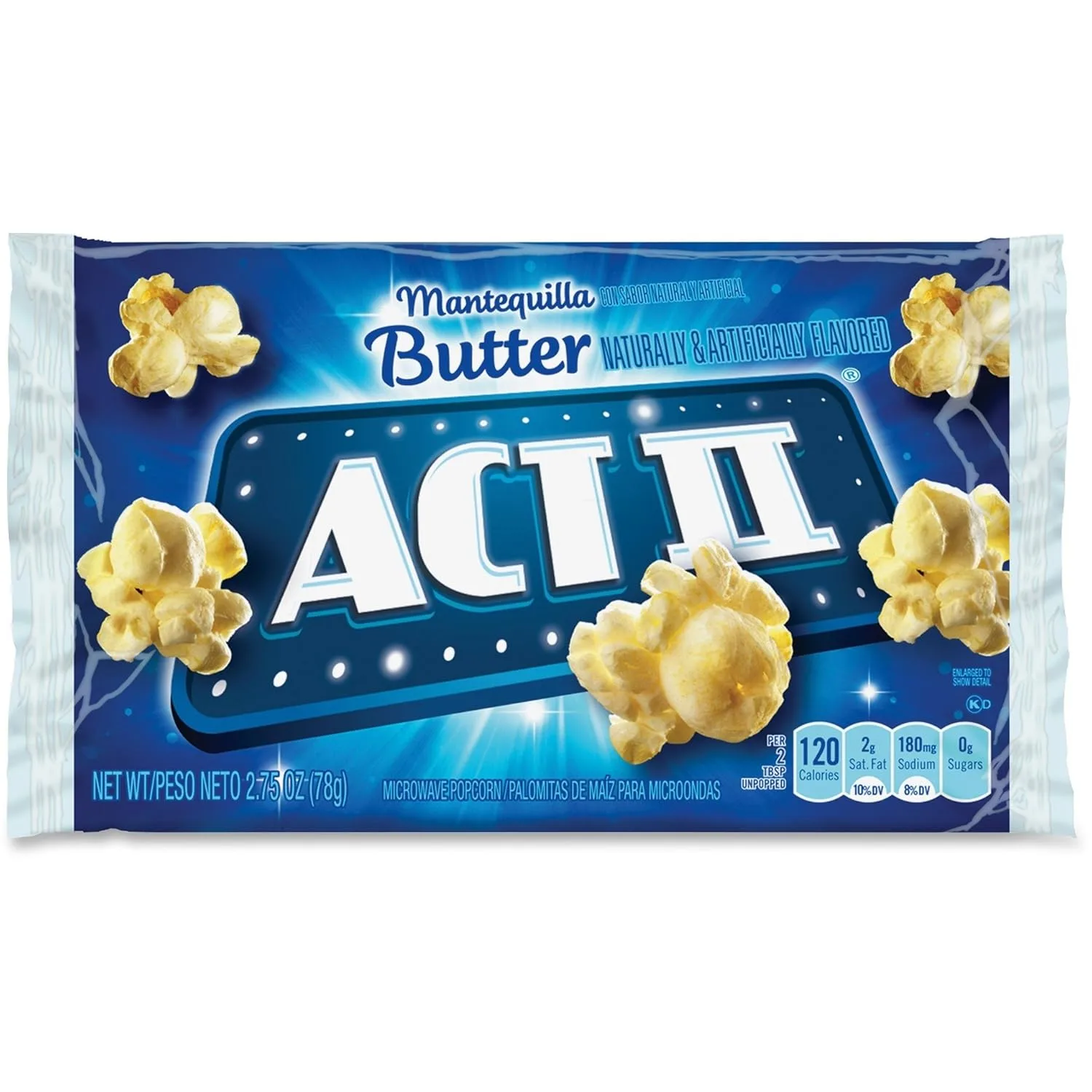 Act II Microwave Popcorn, Butter, 2.75 oz, 36 Count