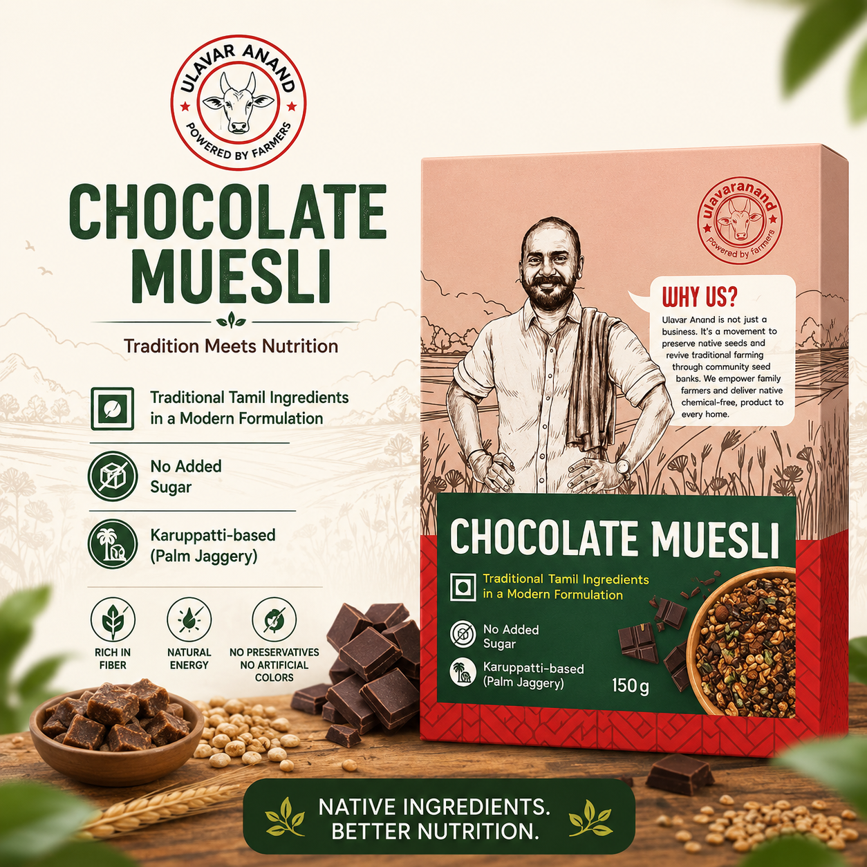 CHOCOLATE MUESLI 150 G