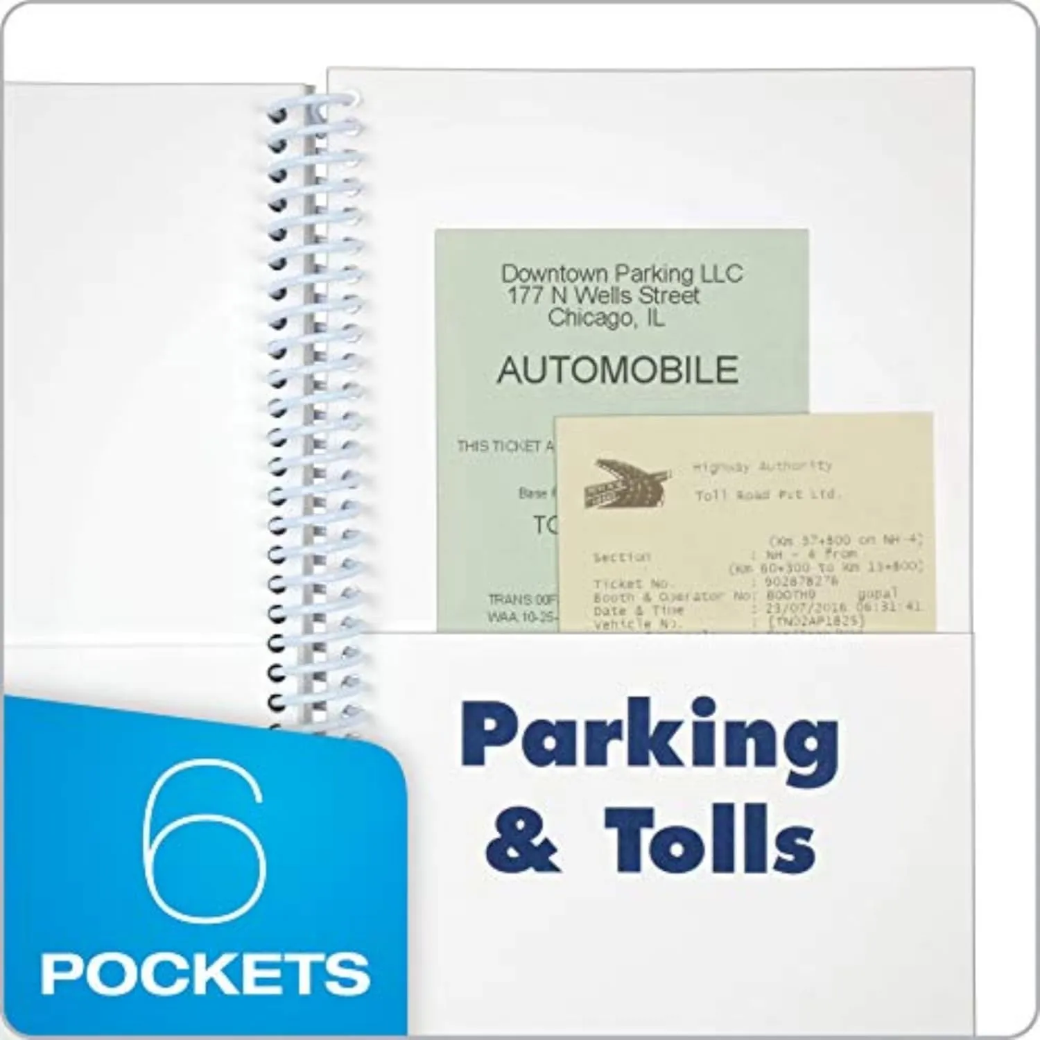 Adams Vehicle Mileage & Expense Journal, 5-1/4" x 8-1/2", Spiral, 588 Entries