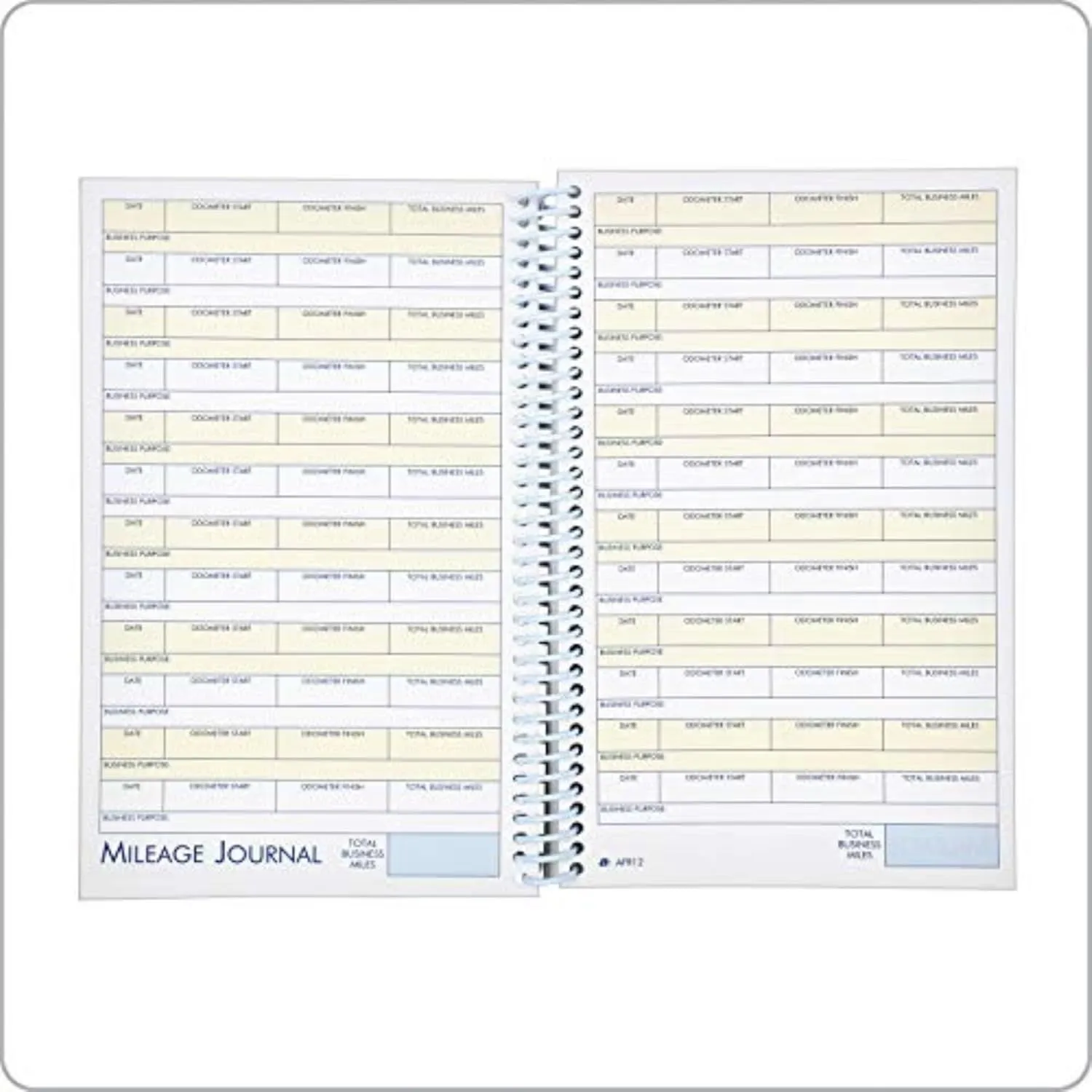 Adams Vehicle Mileage & Expense Journal, 5-1/4" x 8-1/2", Spiral, 588 Entries
