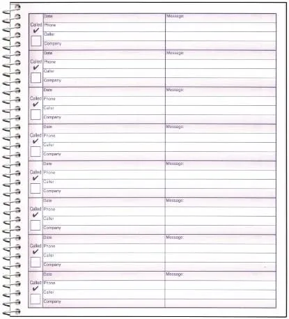 Adams Voice Mail Log, 8 1/4 x 8 1/2 in, Spiral Bound, 120 Pages, White/Canary Yellow