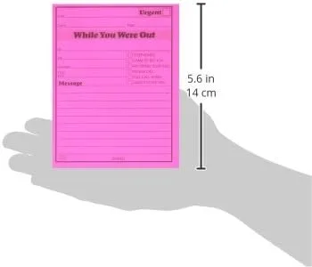 Adams While You Were Out Pads, 4.25 x 5.25 Inches, Assorted Neon Colors, 50 Sheets/Pad (6-Pack) (9711NEON)