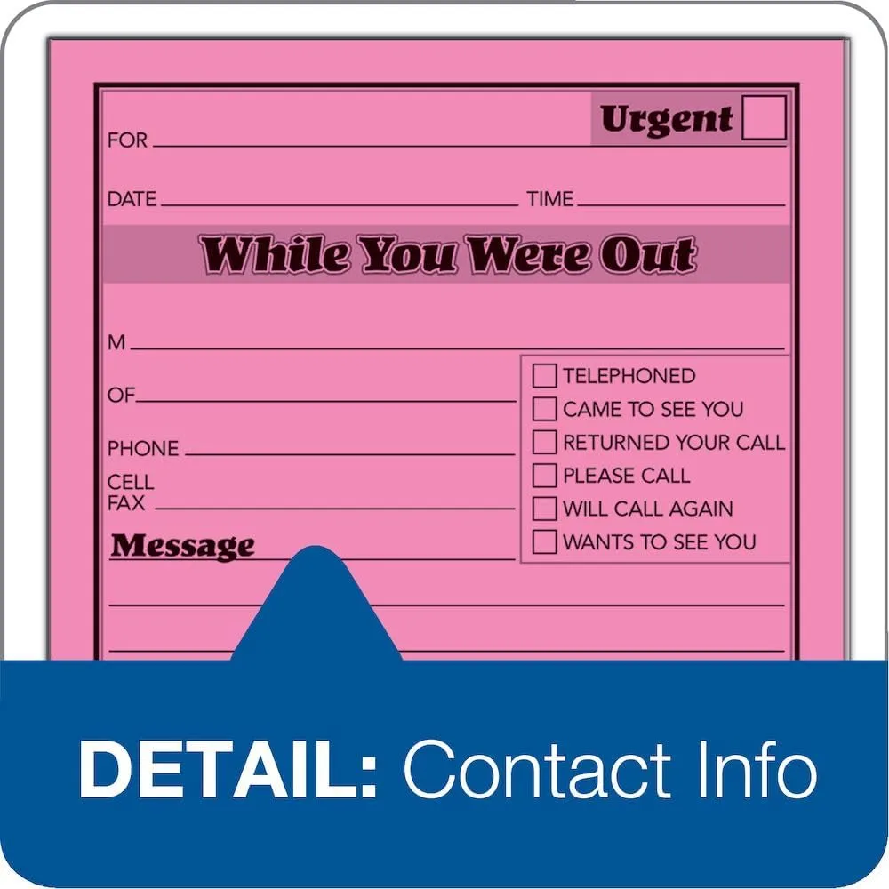 Adams While You Were Out Pads, 4.25 x 5.25 Inches, Assorted Neon Colors, 50 Sheets/Pad (6-Pack) (9711NEON)