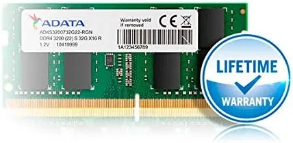 ADATA Premier 8GB (1x8GB) DDR4 3200MHz CL22 PC4-25600 260-Pin SODIMM Memory RAM Single Pack(AD4S32008G22-SGN)