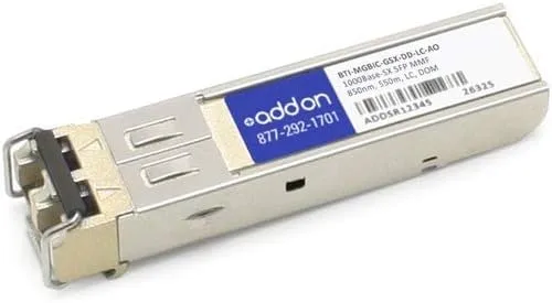 AddOn Juniper Networks BTI-MGBIC-GSX-DD-LC Compatible TAA Compliant 1000Base-SX SFP Transceiver (MMF, 850nm, 550m, LC, DOM)