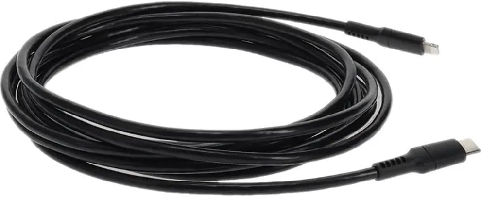 AddOn 2.0m (6.6ft) USB 3.1 Type (C) Male to Lightning Male Sync and Charge Black Cable