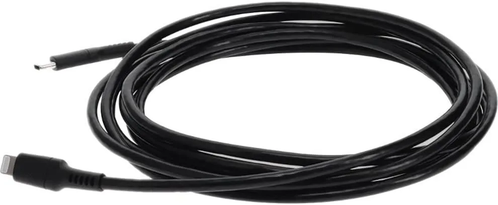 AddOn 2.0m (6.6ft) USB 3.1 Type (C) Male to Lightning Male Sync and Charge Black Cable