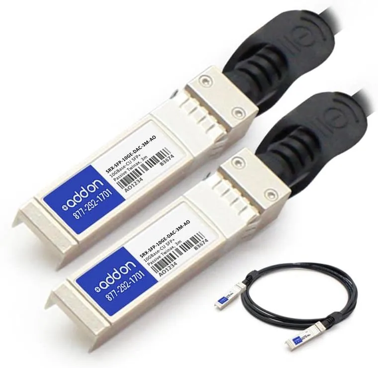AddOn SRX-SFP-10GE-DAC-3M-AO 10Gbase-CU Direct Attach Cable - SFP+ to SFP+ - 10 ft - Twinaxial - Passive
