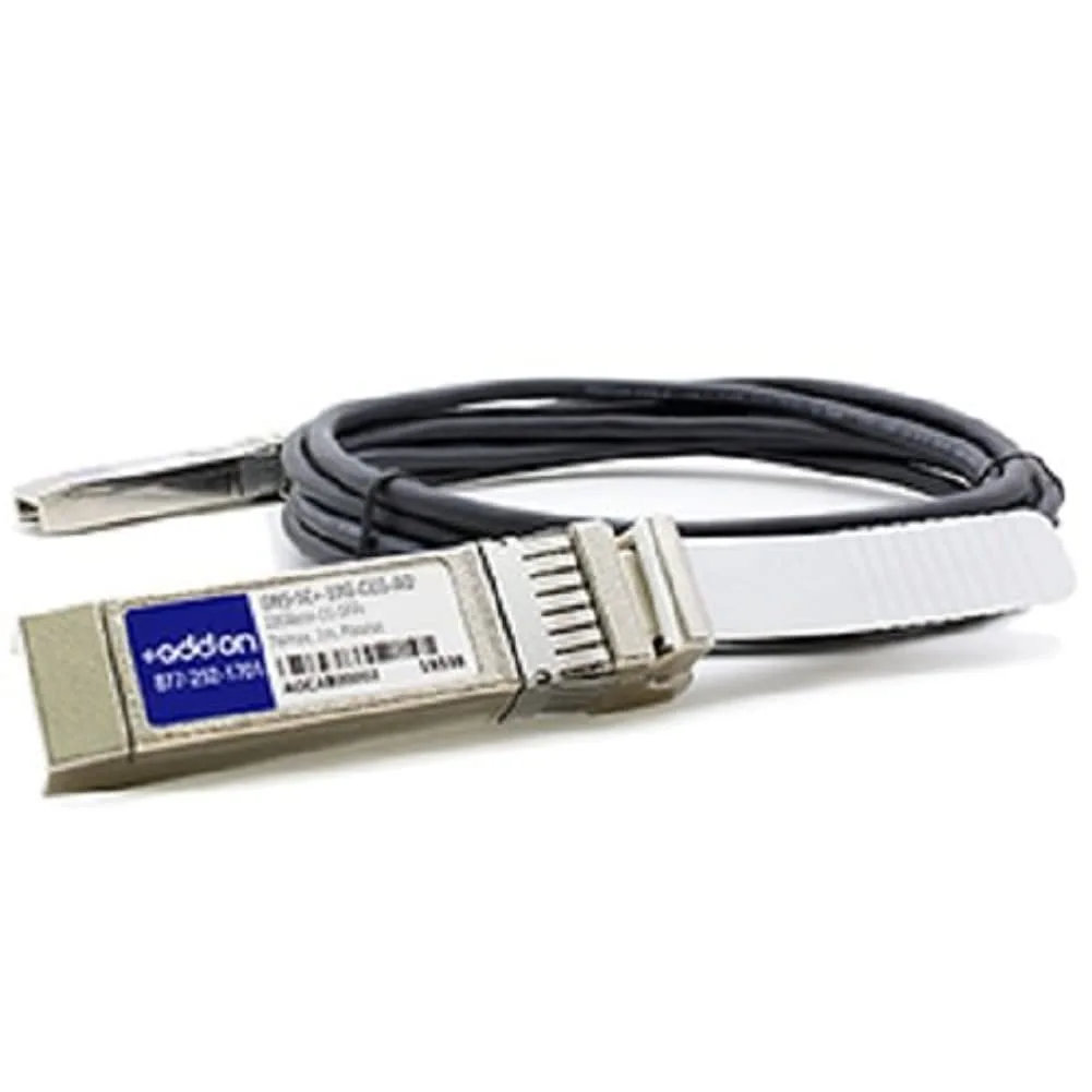 ADDON DELL DAC-SFP-10G-2M COMPATIBLE TAA COMPLIANT 10GBASE-CU SFP+ TO SFP+ DIRECT ATTACH CABLE (PASSIVE TWINAX, 2M)