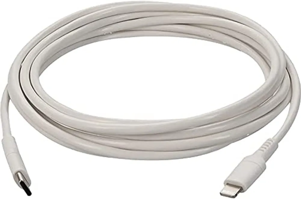 AddOn 3.0m (9.8ft) USB 3.1 Type (C) Male to Lightning Male Sync and Charge White Cable