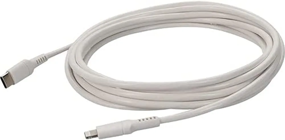 AddOn 3.0m (9.8ft) USB 3.1 Type (C) Male to Lightning Male Sync and Charge White Cable