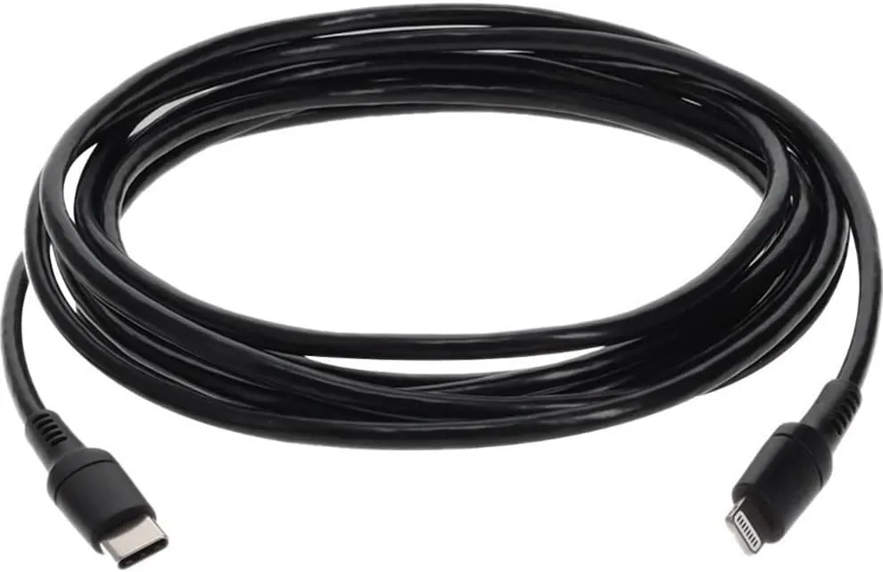 AddOn 3.0m (9.8ft) USB 3.1 Type (C) Male to Lightning Male Sync and Charge Black Cable