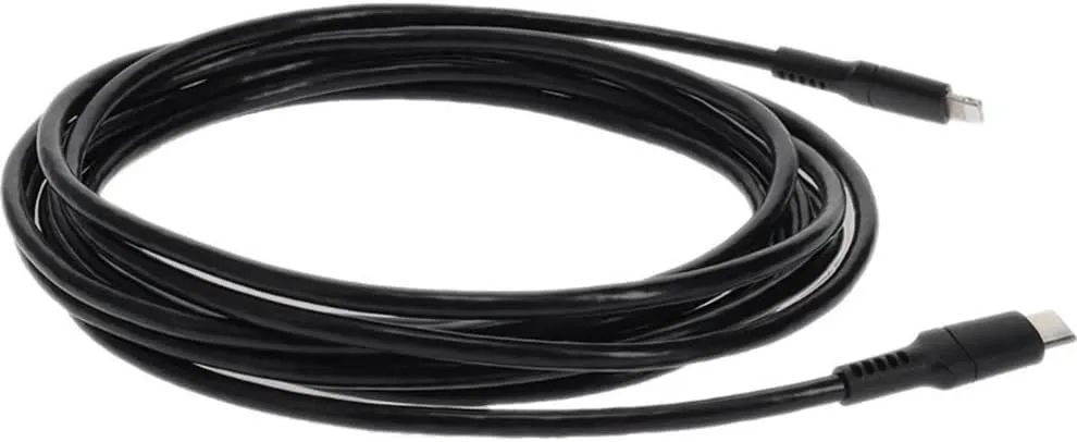 AddOn 3.0m (9.8ft) USB 3.1 Type (C) Male to Lightning Male Sync and Charge Black Cable