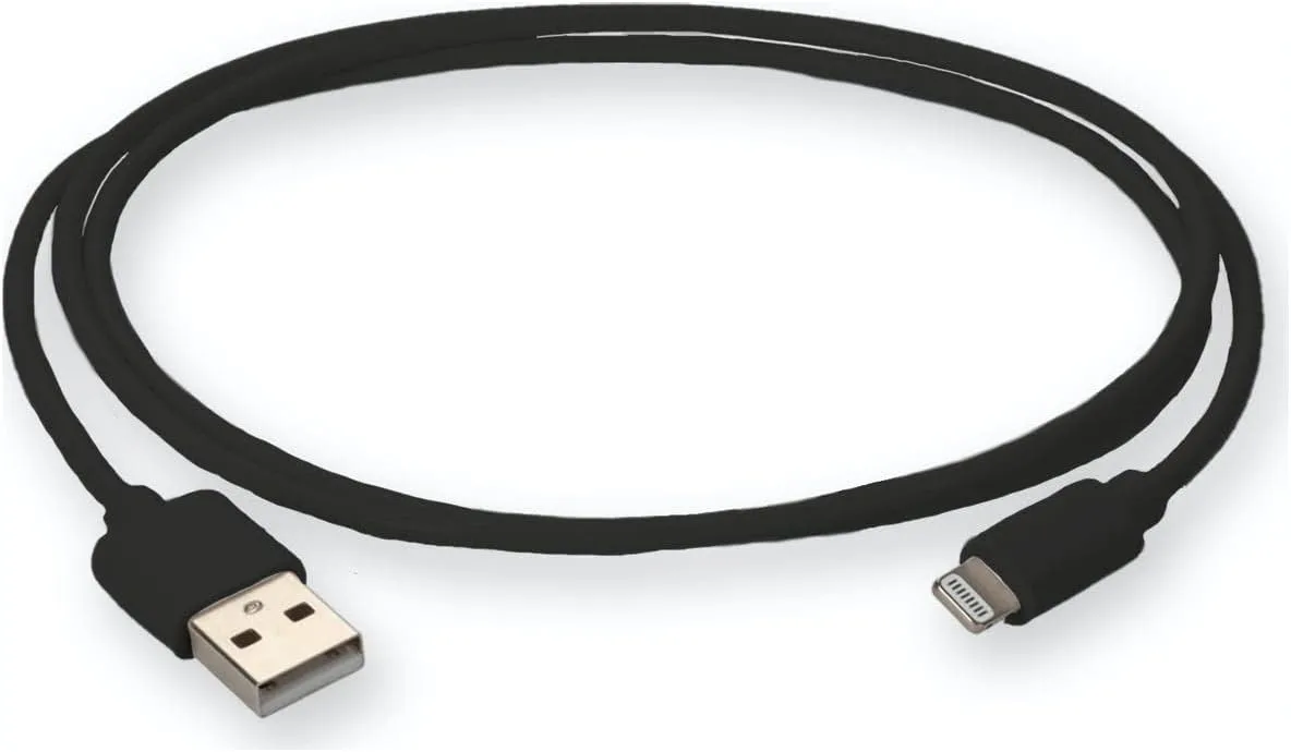 AddOn 1.0m (3.3ft) USB 2.0 (A) Male to Lightning Male Sync and Charge Black Cable