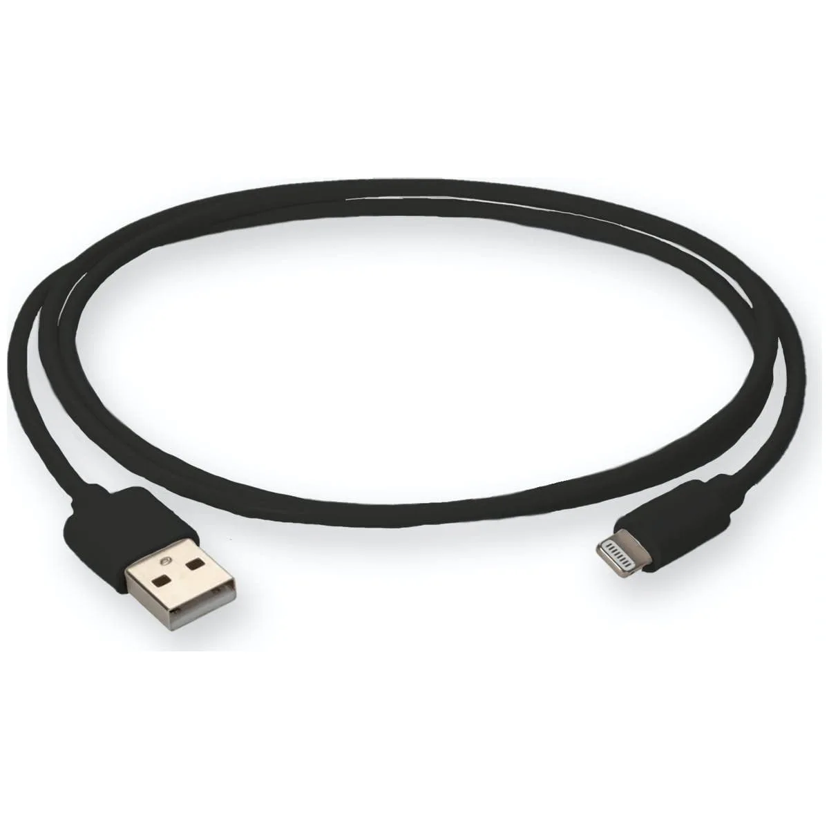 AddOn 3.0m (9.8ft) USB 2.0 (A) Male to Lightning Male Sync and Charge Black Cable