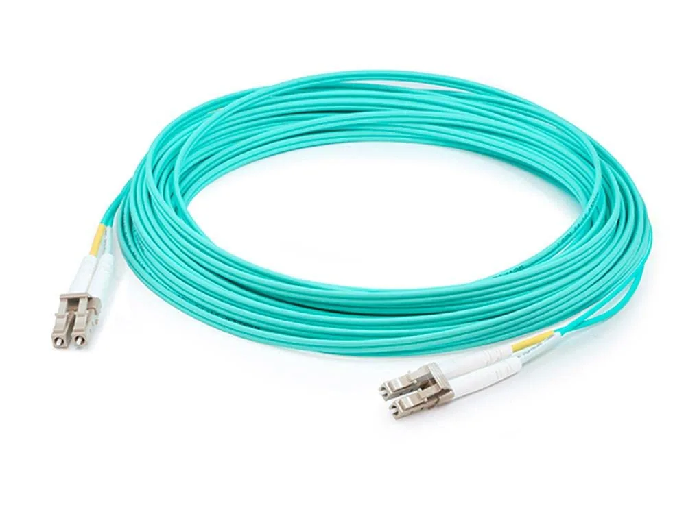 AddOn 5m HP BK840A Compatible LC (Male) to LC (Male) Aqua OM4 Duplex Fiber OFNR (Riser-Rated) Patch Cable