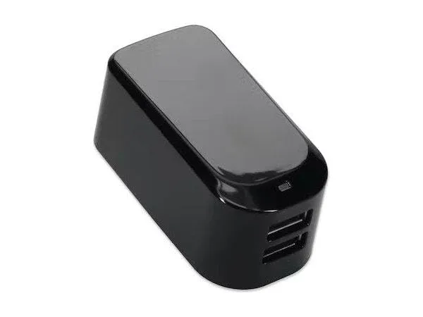 ADDON DUAL-PORT NEMA 1-15P MALE TO 2XUSB 2.0 (A) FEMALE 5V AT 2.1A WALL CHARGER