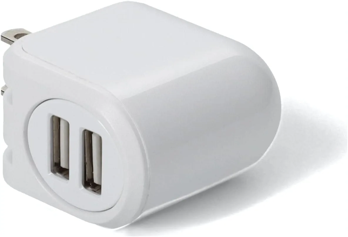 AddOn Dual-Port USB AC Adapter - 12W, White