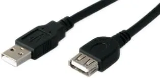 ADDON USB 2.0 A Male-Female Extension Cable, 6in, Black (USBEXTAA6INB)