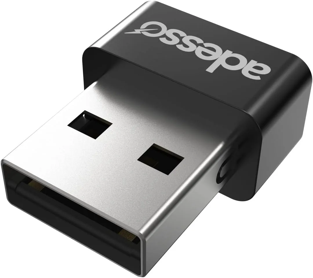 Adesso USB Fingerprint Reader Windows Hello Compatible Built-in Biometric Security AES256 Encryption Made in Taiwan TAA