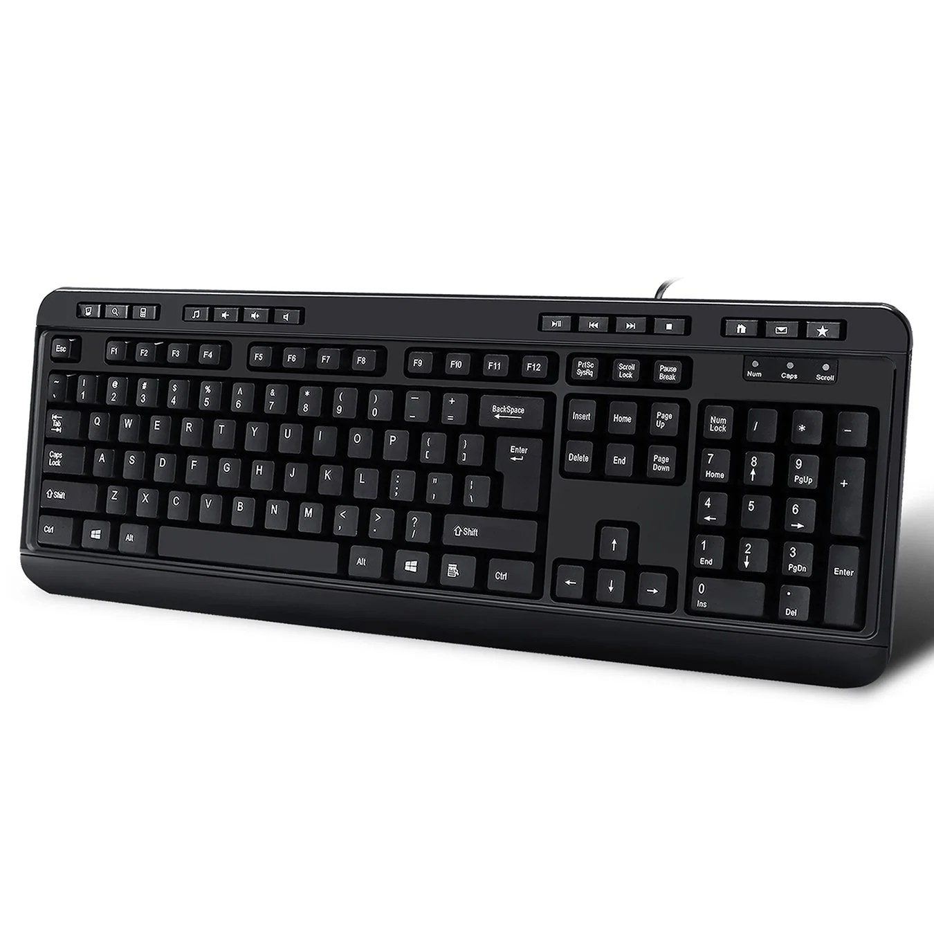 Adesso AKB-132HB Multimedia Desktop Keyboard With 3-Port USB Hub