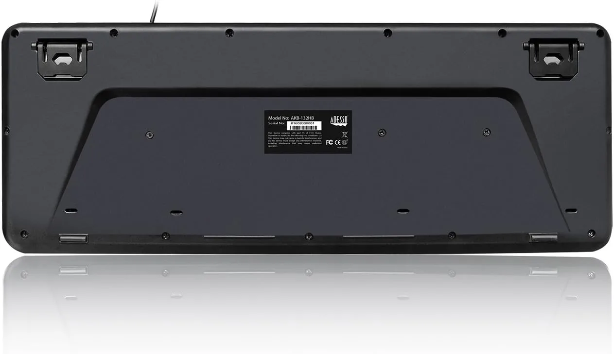 Adesso AKB-132HB Multimedia Desktop Keyboard With 3-Port USB Hub