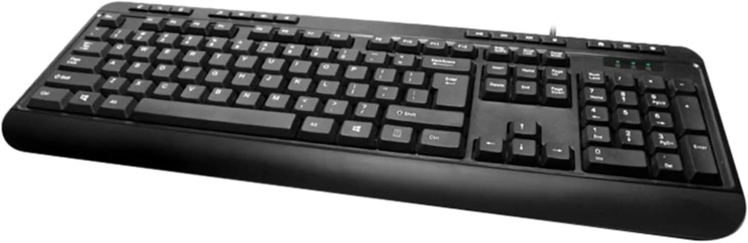 Adesso AKB-132PB Multimedia Desktop Keyboard, Black