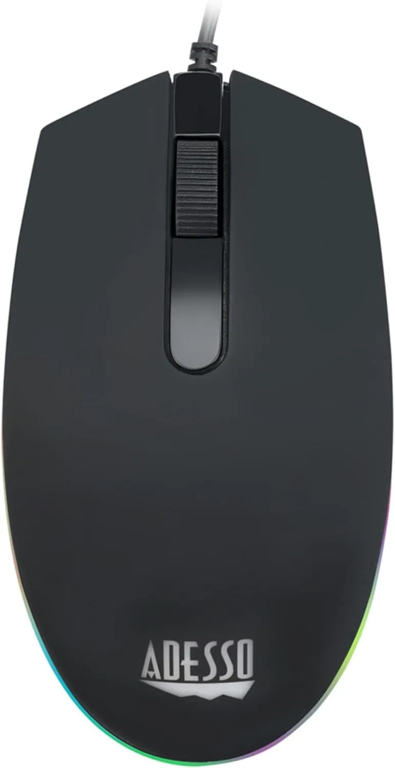 Adesso EasyTouch 137CB Illuminated Gaming Keyboard & Mouse Combo - USB Cable - 104 Key - English (US) - AKB137CB