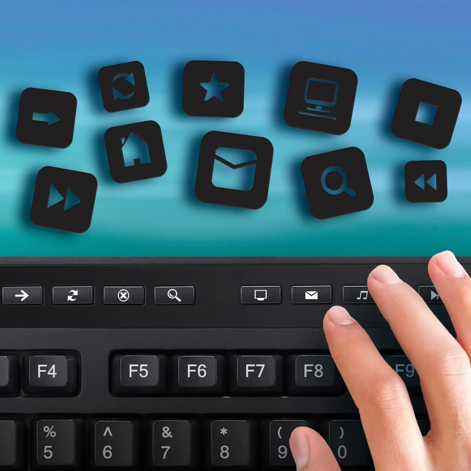 EasyTouch 445 Multi-Channel Wired Touchpad Keyboard, Black (AKB-445UB)