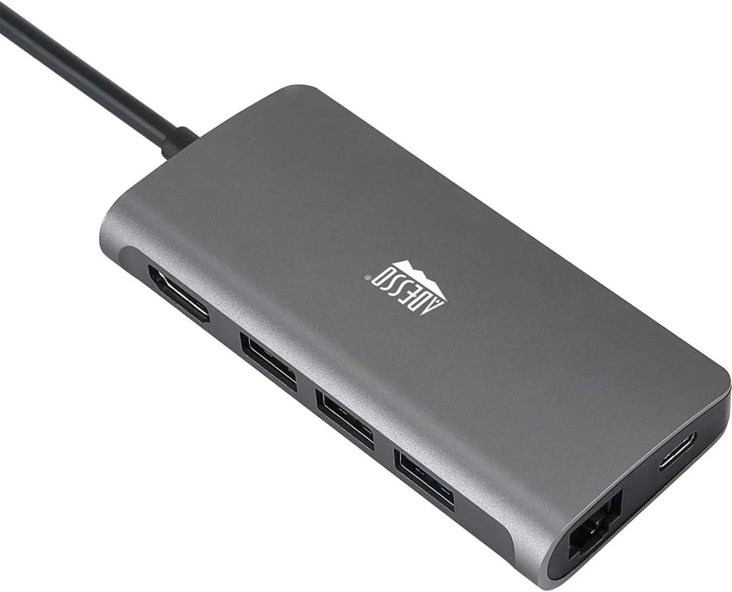 USB C Docking Station Multiport Adapter Type C Hub HDMI Support 4K, RJ45 Ethernet Port, 100W PD Charging, 3*USB