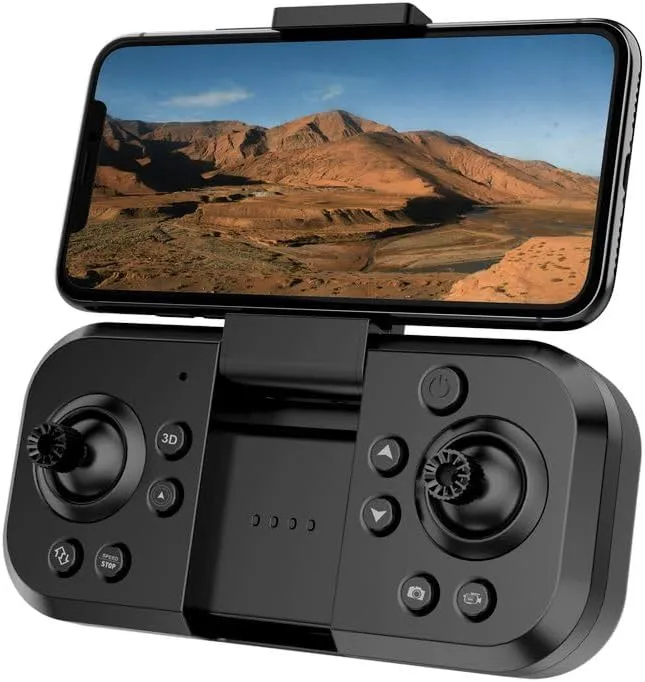 Adesso CyberDrone X2 Remote Controlled Drone with 1080P Camera Lightweight Portable 80 Meter Range Dual App and Remote