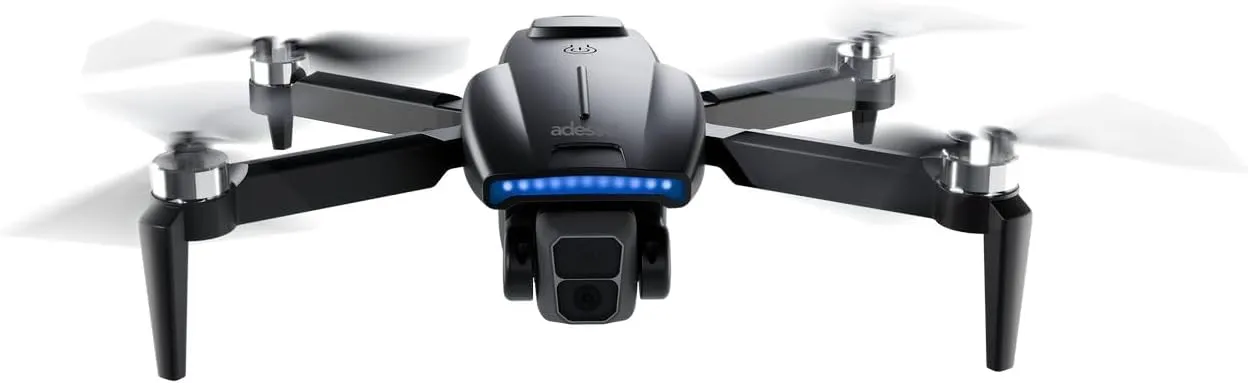Adesso CyberDrone X2 Remote Controlled Drone with 1080P Camera Lightweight Portable 80 Meter Range Dual App and Remote