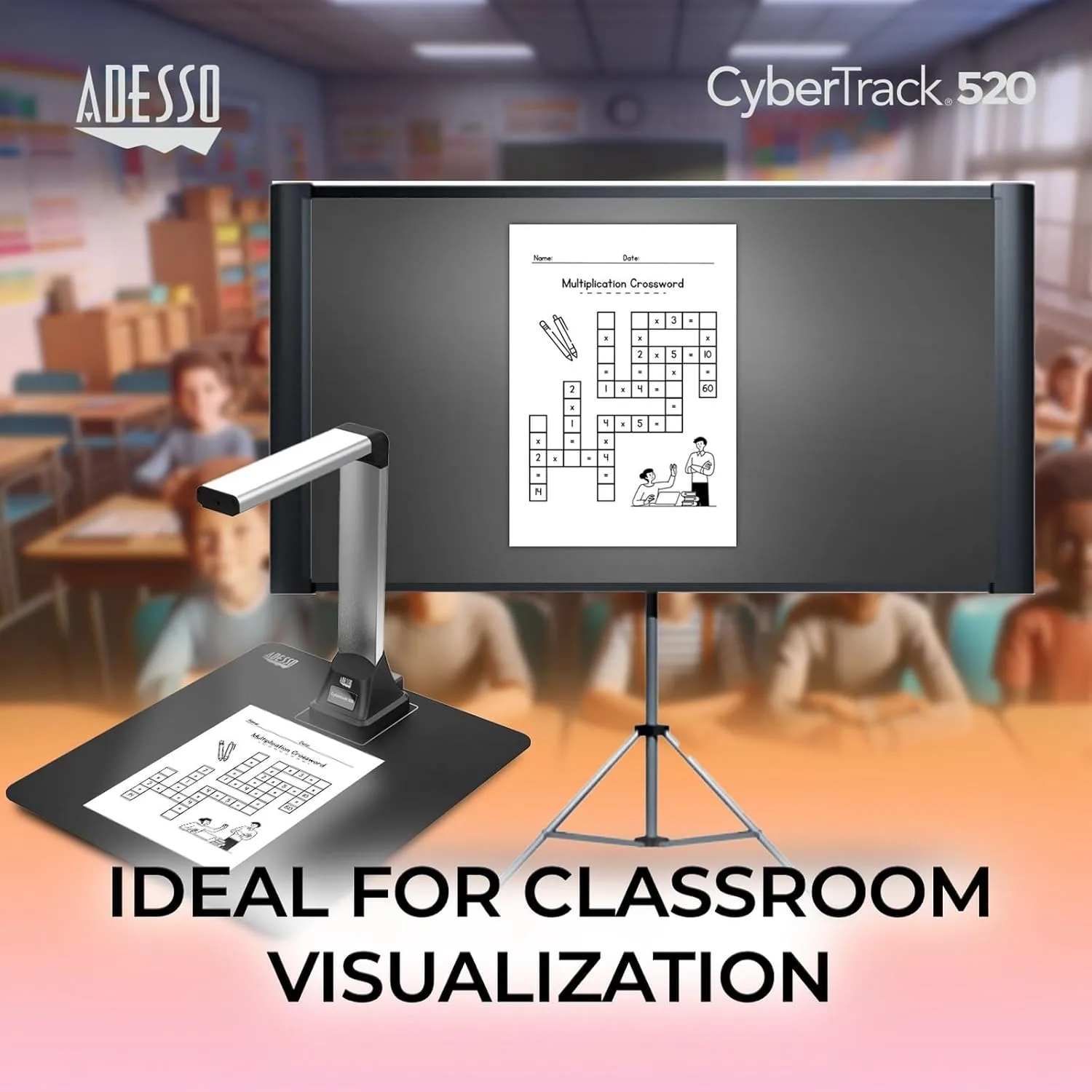 5 Megapixel Document Camera for Teacher Scanner with Multi-Language OCR Text Recognition Real-time Projection