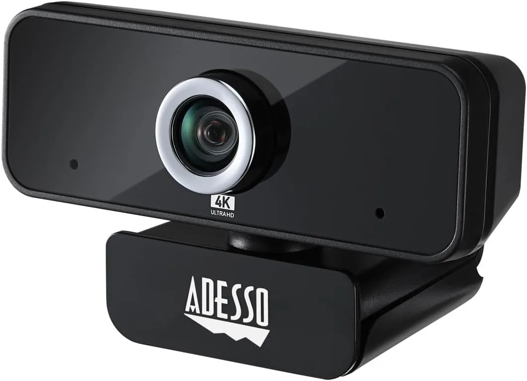 Adesso CyberTrack 6S Webcam - 8 Megapixel - 30 fps - USB 2.0 - TAA Compliant - 3840 x 2160 Video - CMOS Sensor