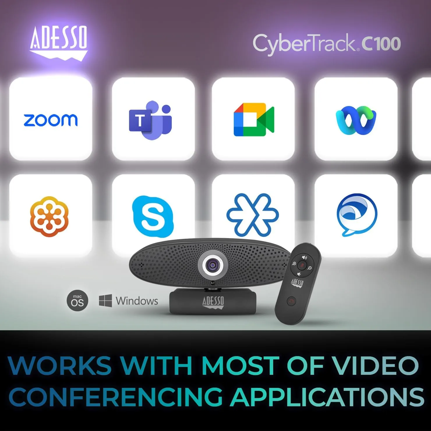 4K Webcam for Conference and Meeting Room, PC and Laptop with Remote Control Ultra HD Boardroom Camera with 8MP CMOS Sensor