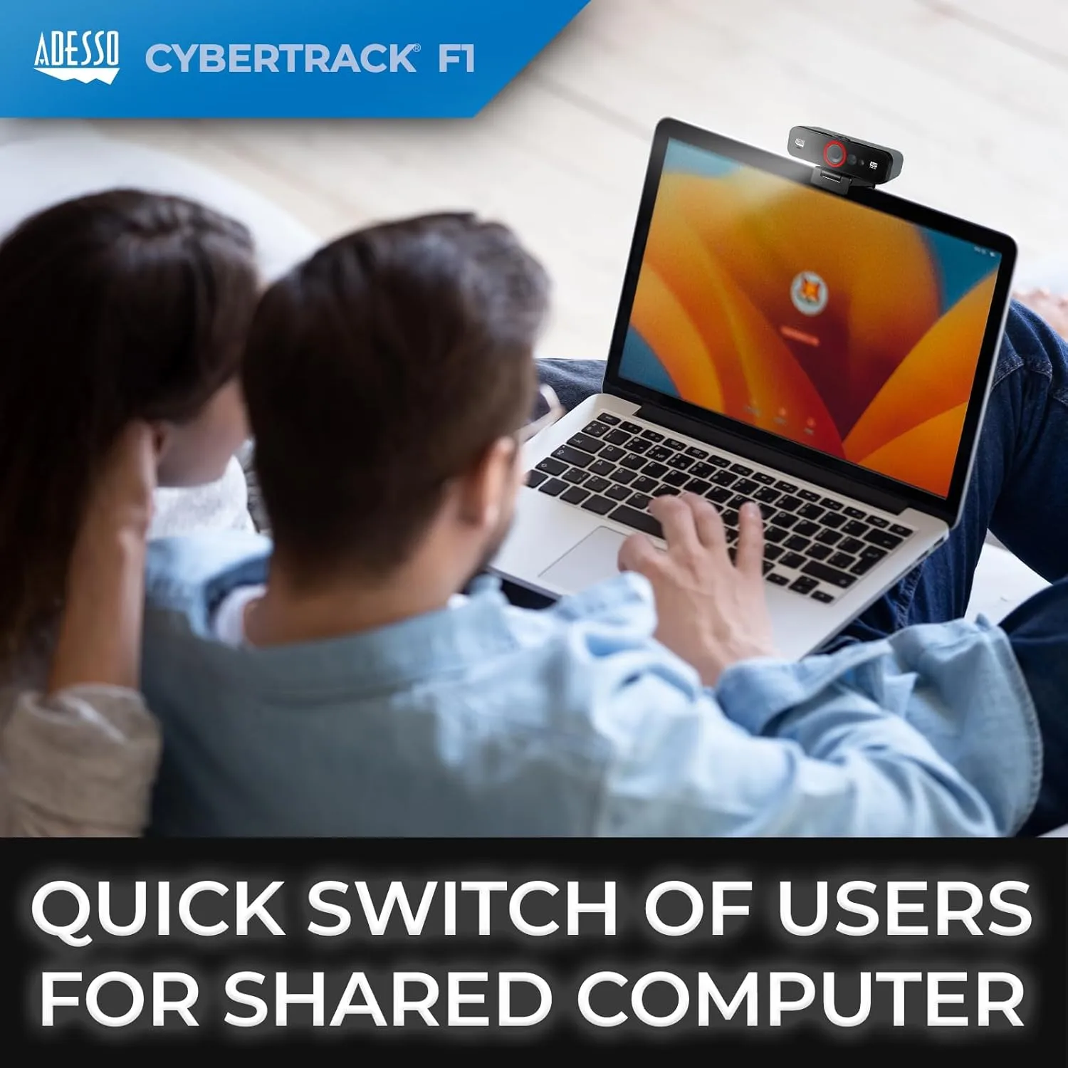 CyberTrack F1 1080P HD Fixed Focus USB Windows Hello Webcam