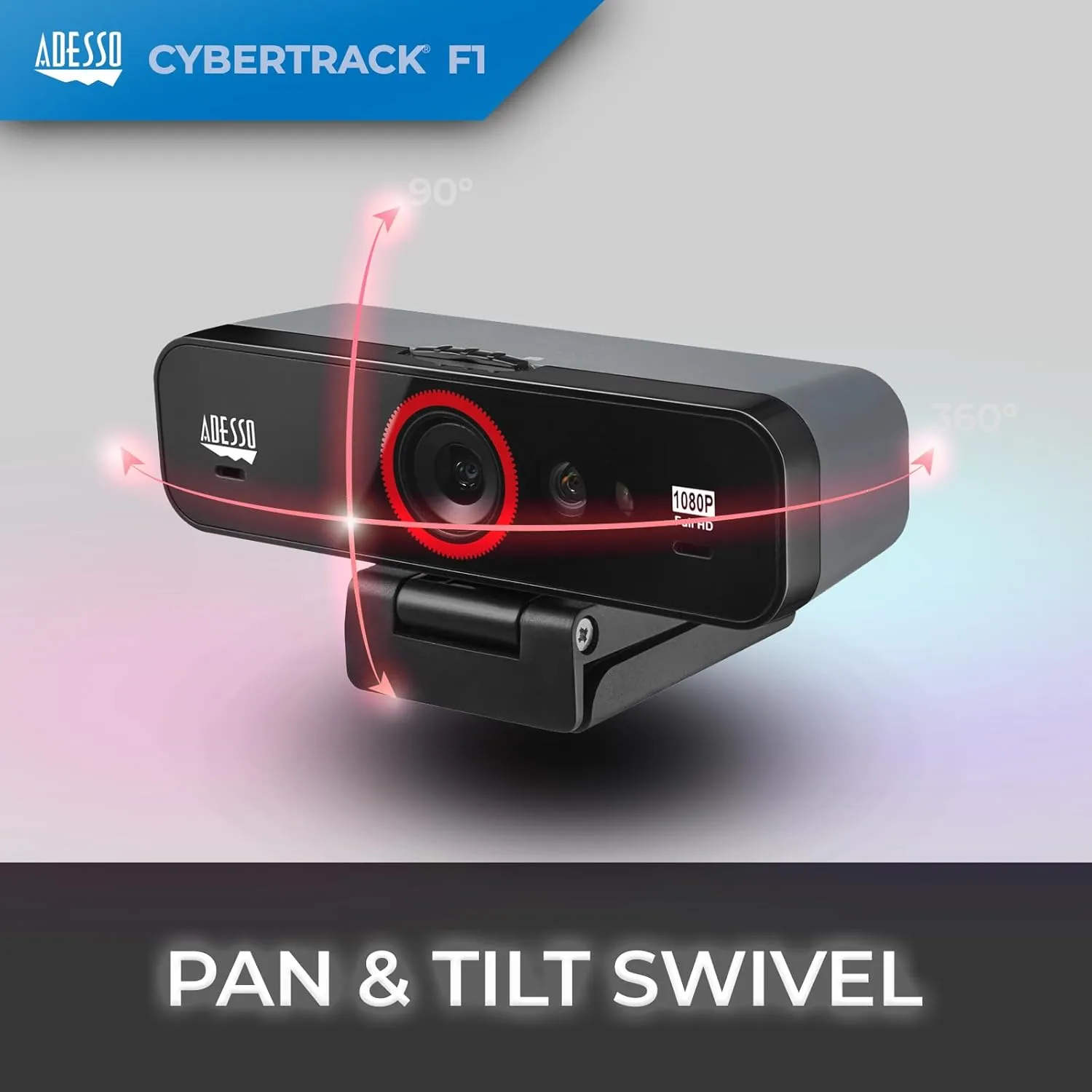 CyberTrack F1 1080P HD Fixed Focus USB Windows Hello Webcam