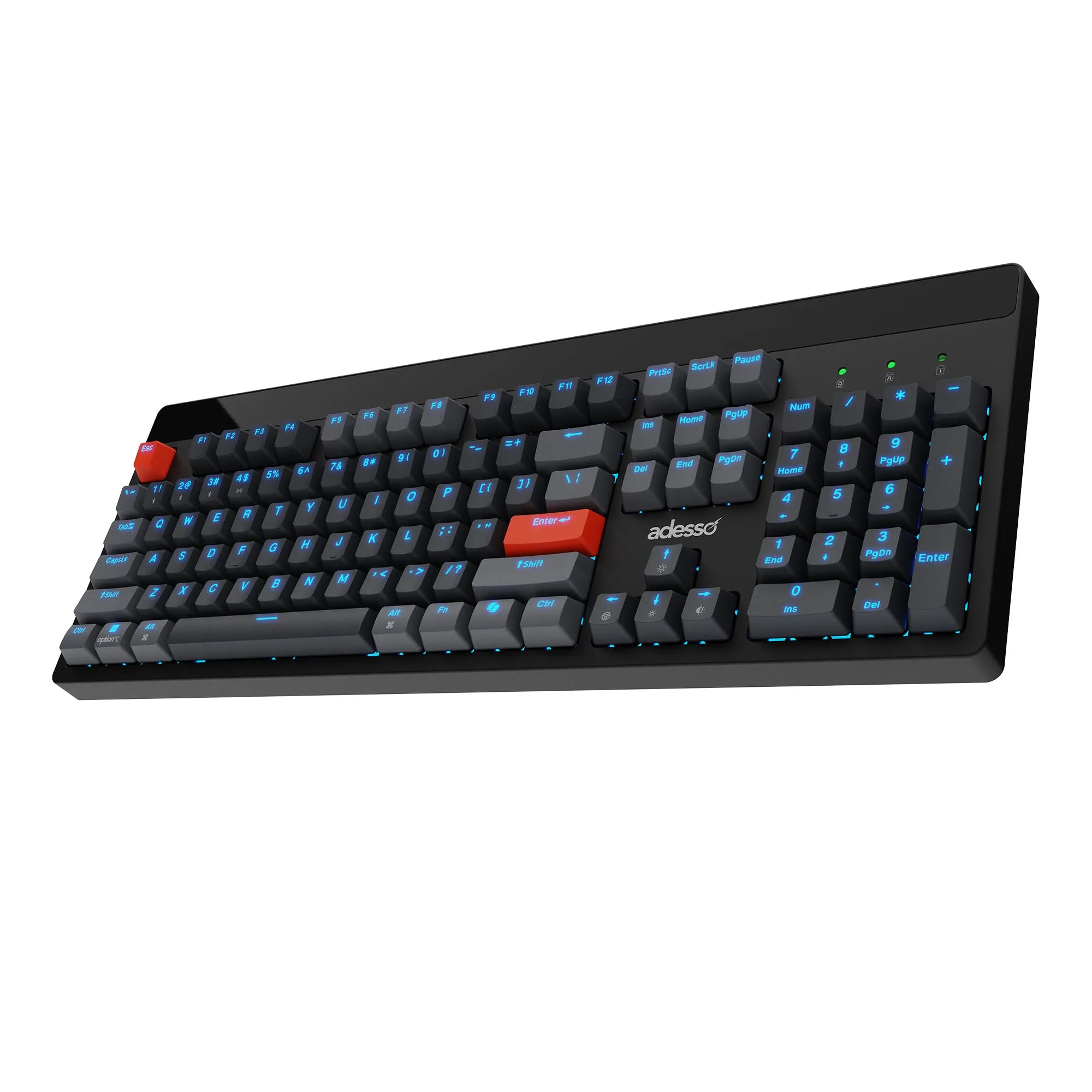 ADESSO Easytouch 1300 Mechanical RGB Hot-Swappable Keyboard with Copilot AI Hotkey