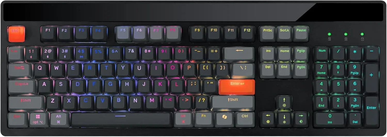 ADESSO Easytouch 1300 Mechanical RGB Hot-Swappable Keyboard with Copilot AI Hotkey
