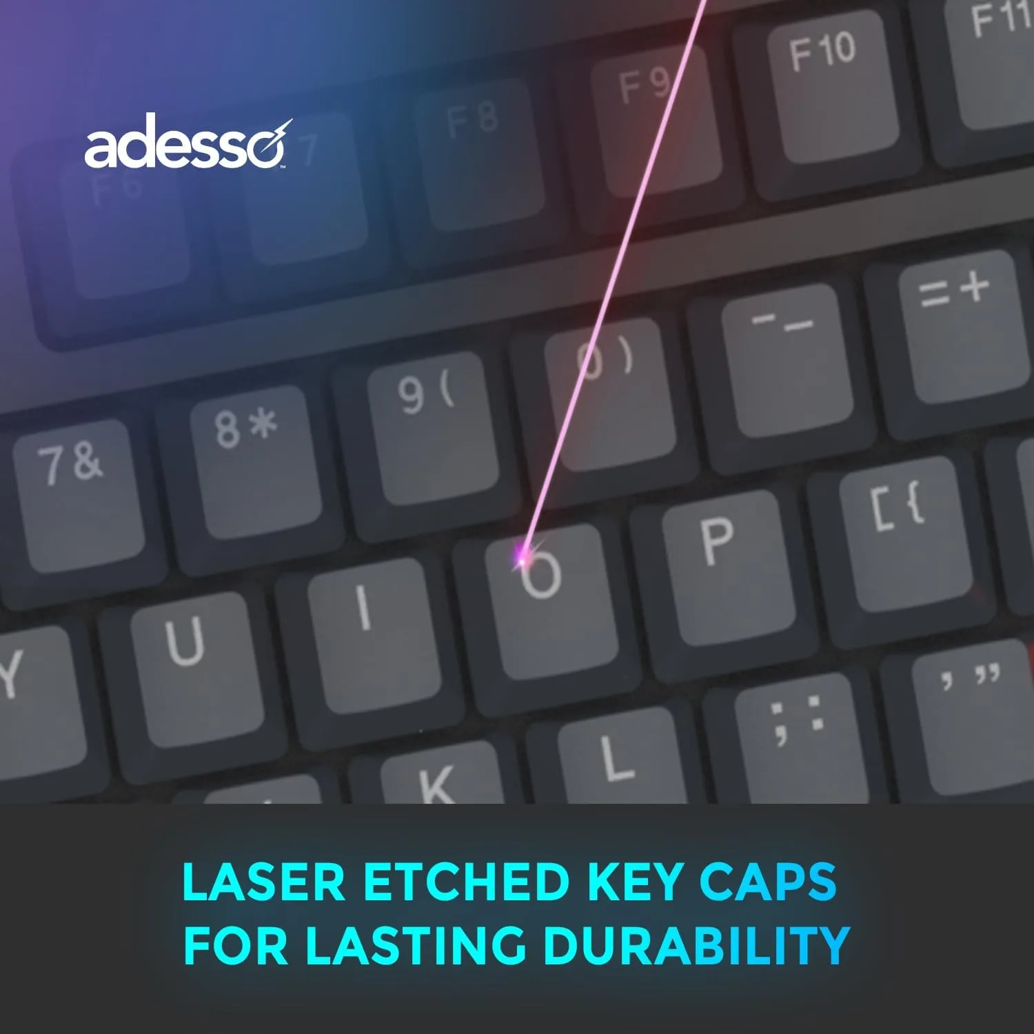 ADESSO EasyTouch 150 Ergonomic Wired Mechanical Keyboard with Cherry MX Brown Switches