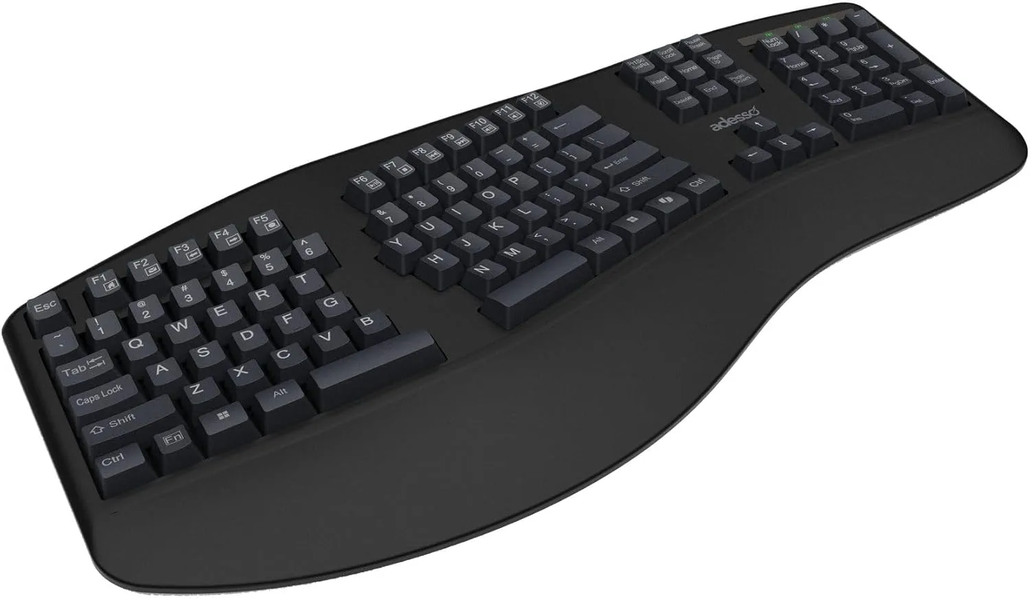 ADESSO EasyTouch 150 Ergonomic Wired Mechanical Keyboard with Cherry MX Brown Switches