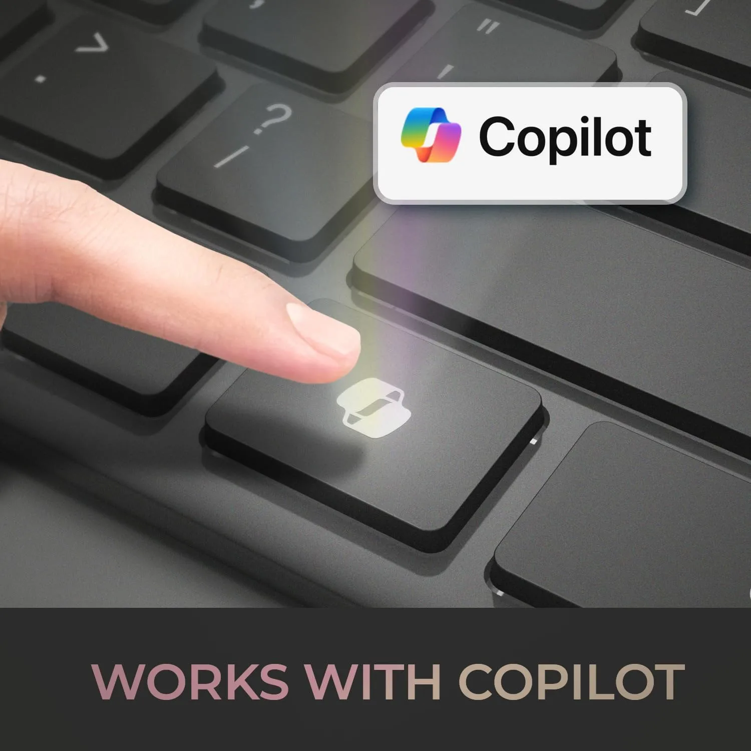 EasyTouch 7000 Multi OS Multi-Device Bluetooth Scissor Switch Keyboard with Copilot AI Hotkey - Wireless, Rechargeable