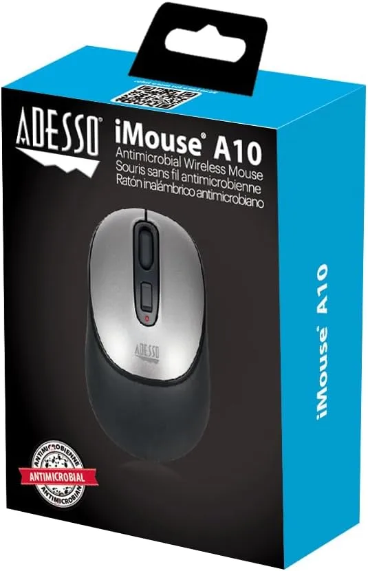 iMouse A10 Wireless Optical Mouse, 2.4 GHz RF Technology, 800/1200/1600 DPI, Right & Left Hand Use, with Nano Receiver