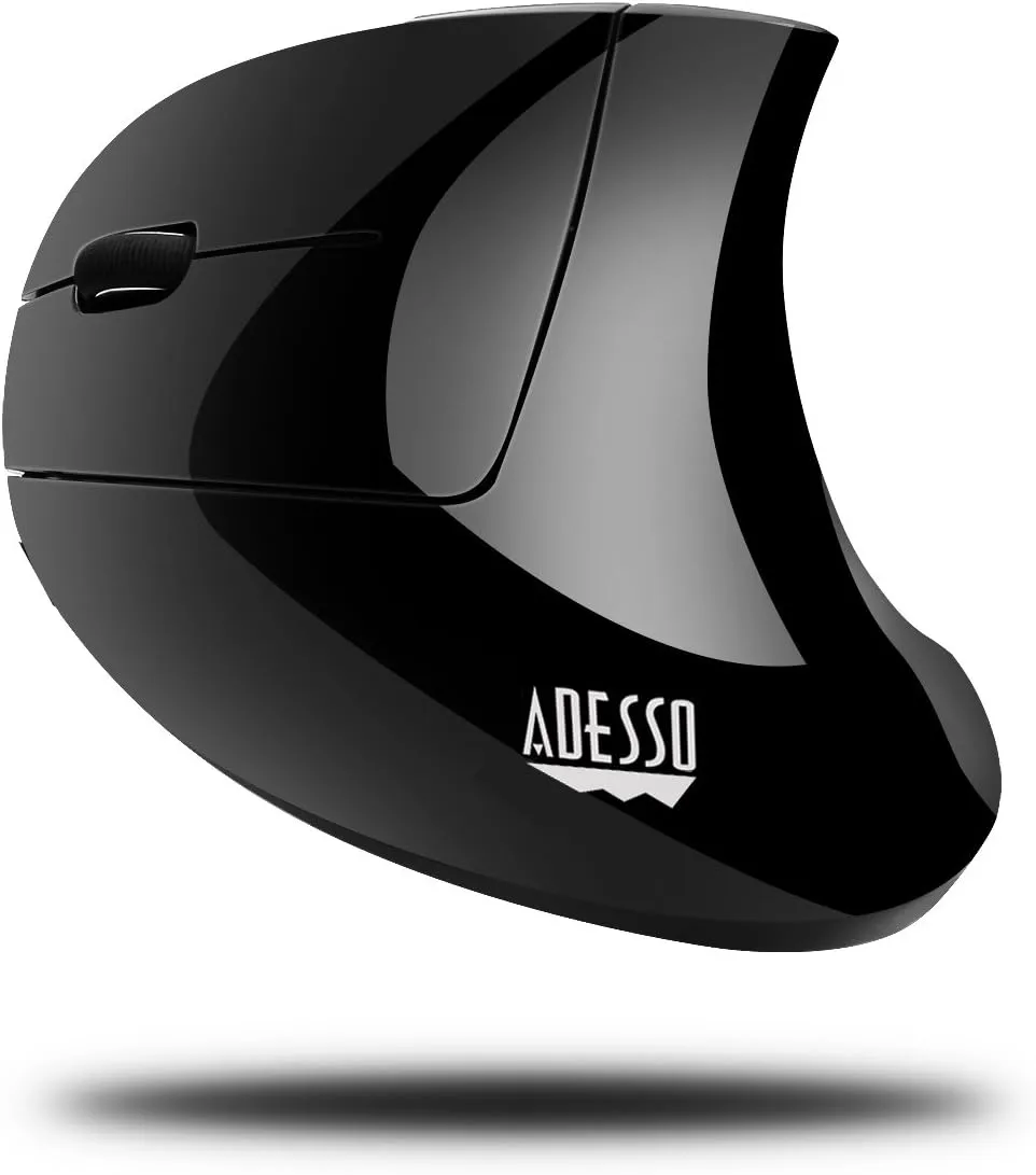 iMouse E90 - Wireless Left-Handed Vertical Ergonomic Mouse, Black