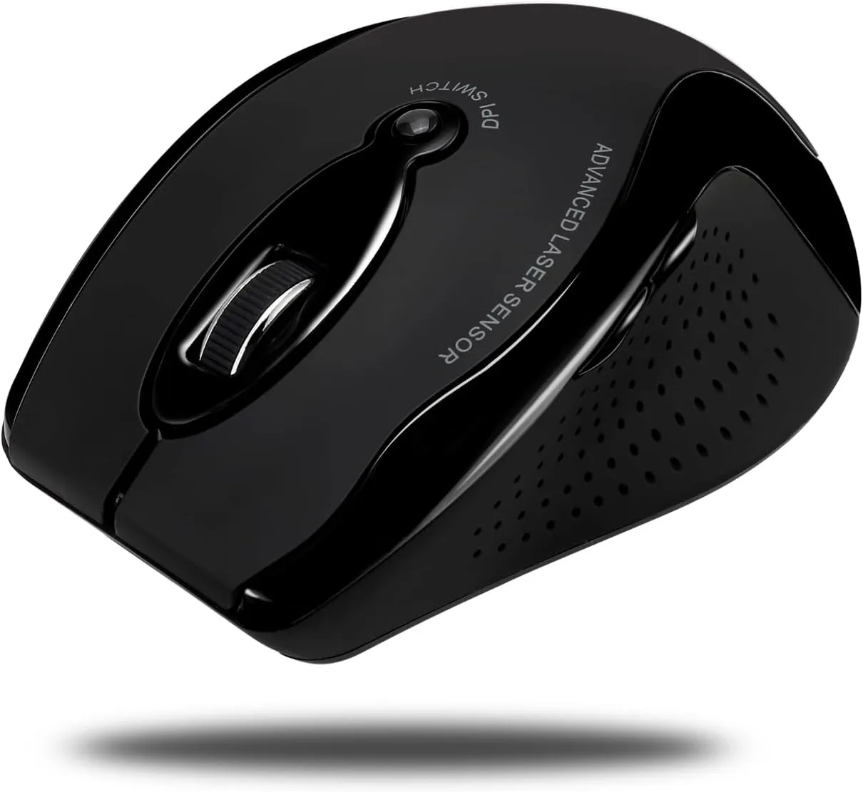Adesso iMouse G25 Wireless RF Ergonomic Laser Mouse, Black