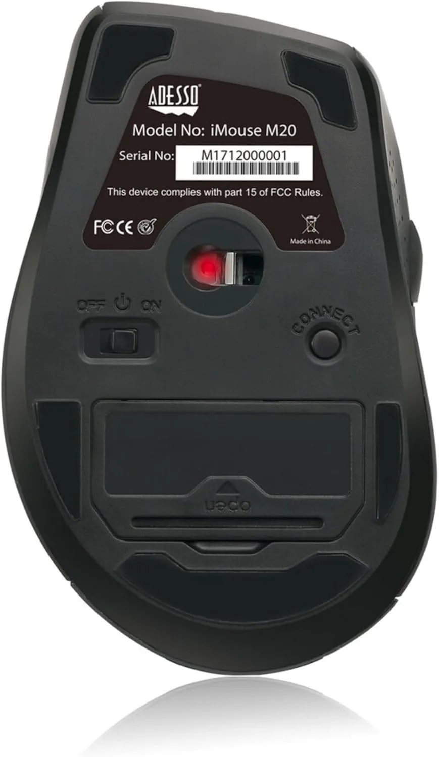 iMouse M20R – Wireless Ergonomic Optical Mouse, Red