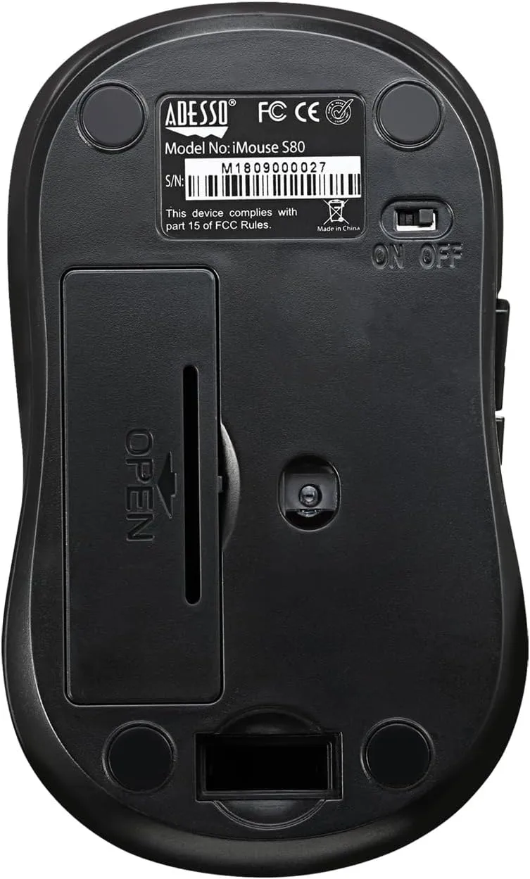 ADESSO iMouse S80 Wireless Fabric Optical Mini Mouse