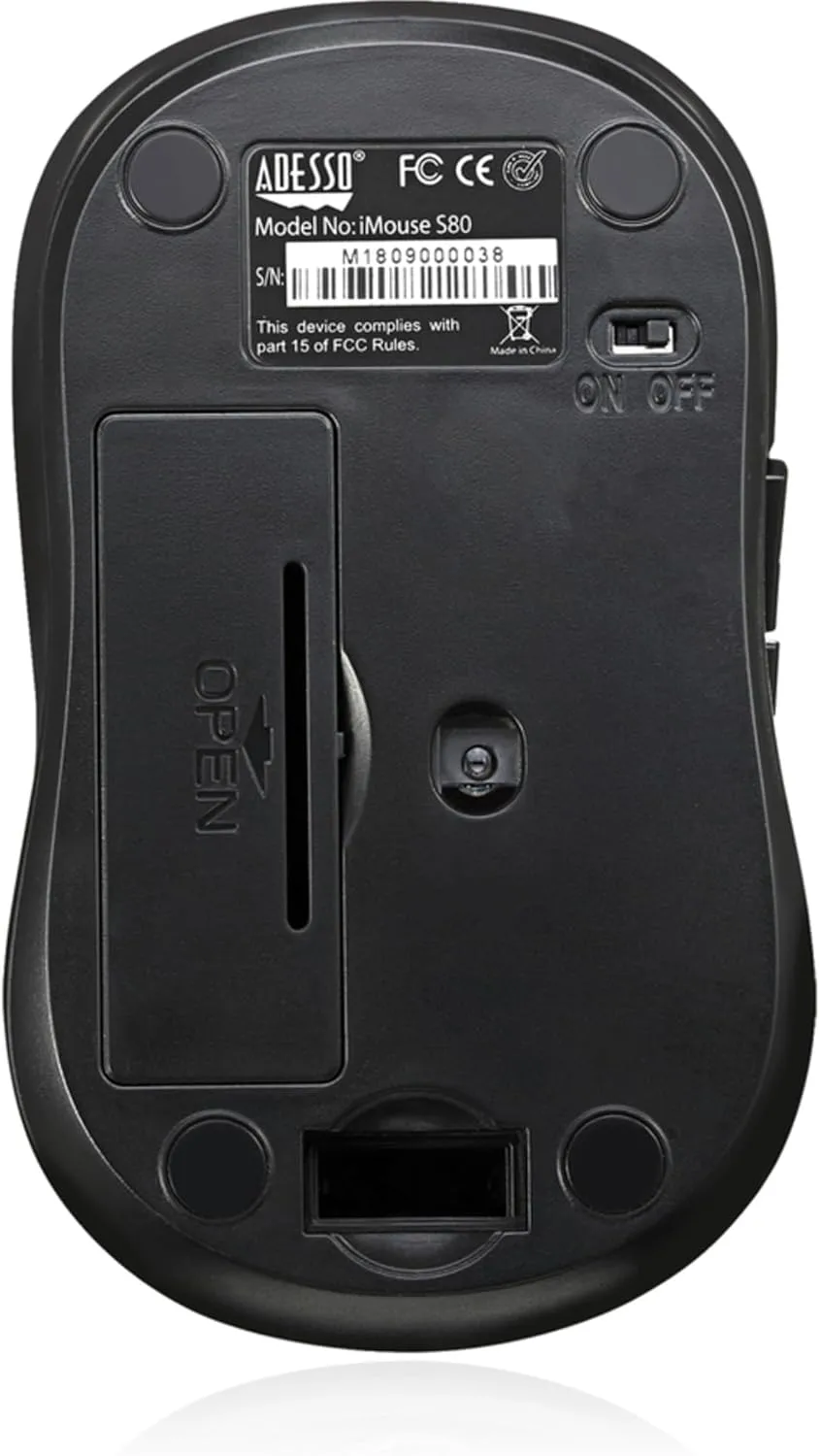 ADESSO iMouse S80 Wireless Fabric Optical Mini Mouse