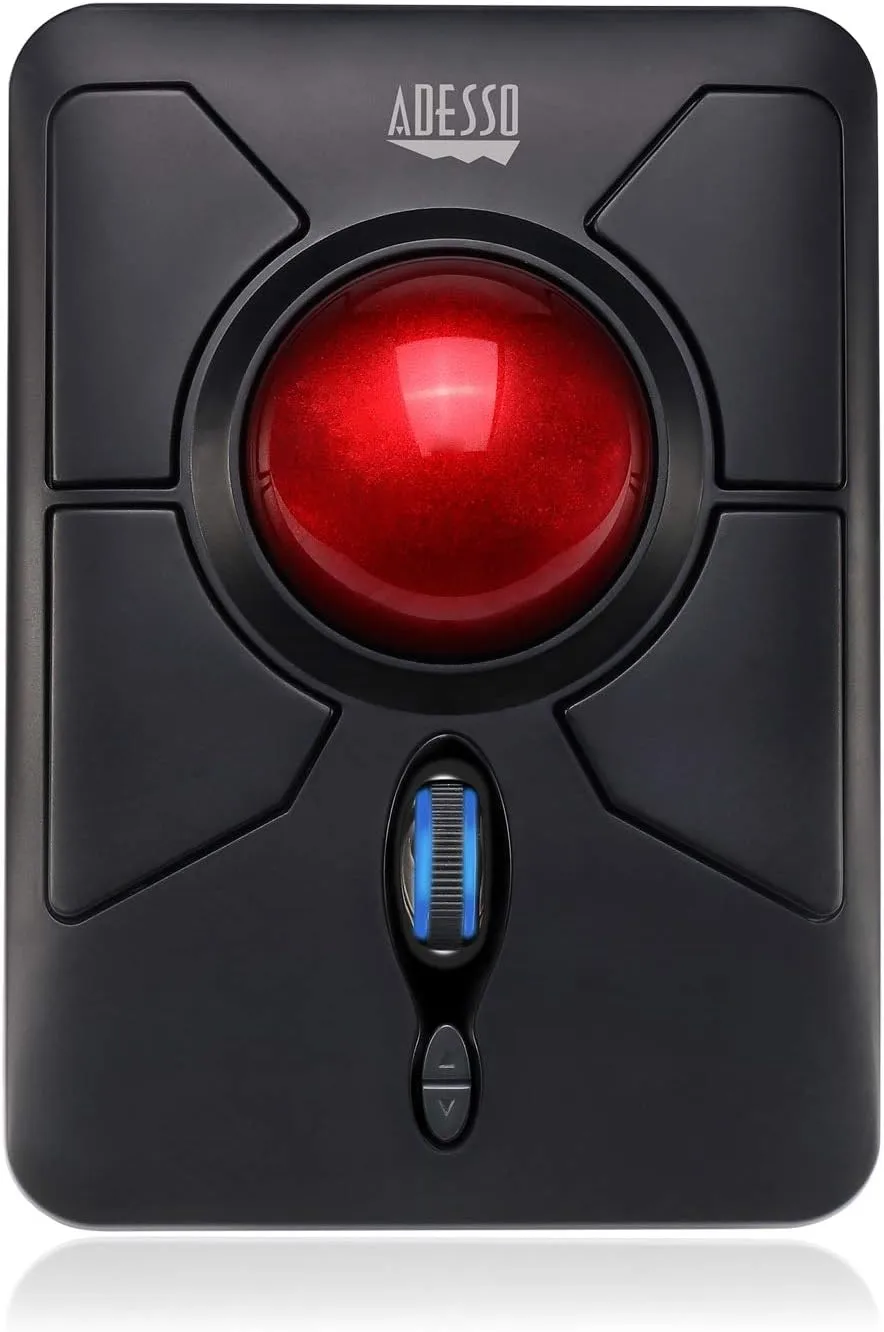iMouse T50 Wireless Ergonomic Finger Trackball Mouse with Nano USB Receiver, Programmable 7 Button Design, and 5 Level DPI Switch, for Left and Right Hand
