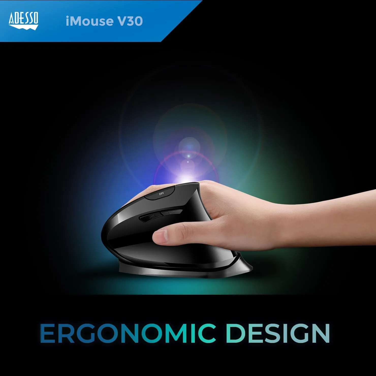iMouse V30 Wireless Adjustable Vertical Ergonomic Mouse with DPI Switch